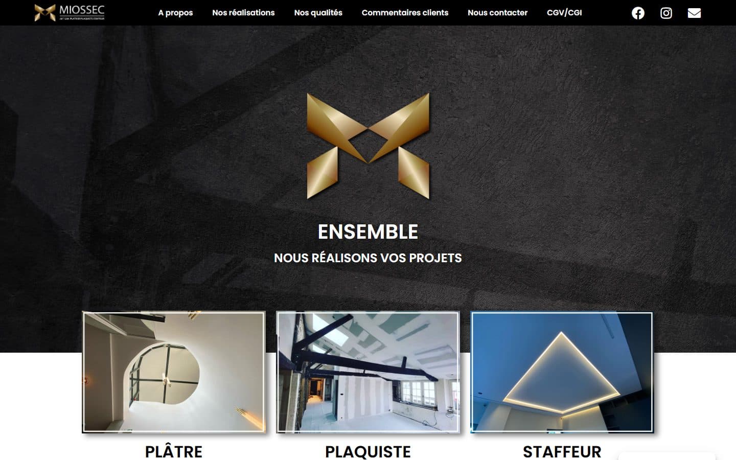 Aperçu du projet — Site vitrine pour un artisan plaquiste