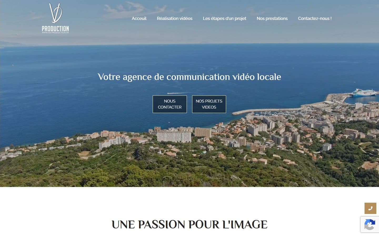 Aperçu du projet — Site vitrine pour un cadreur monteur