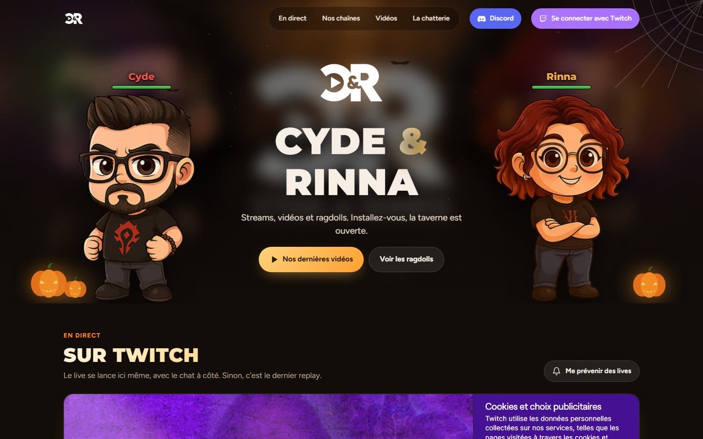 Aperçu du projet : Cyde & Rinna, le QG d’un duo de streamers