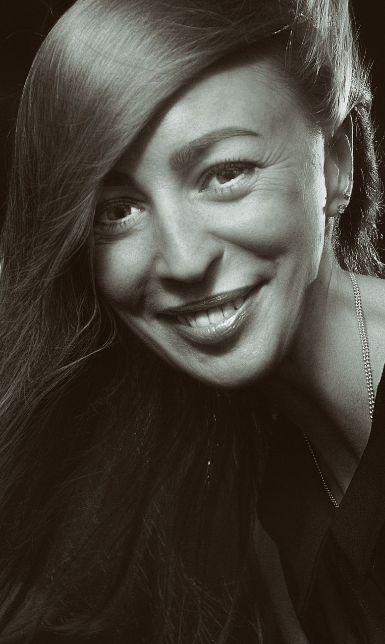Portrait en noir et blanc