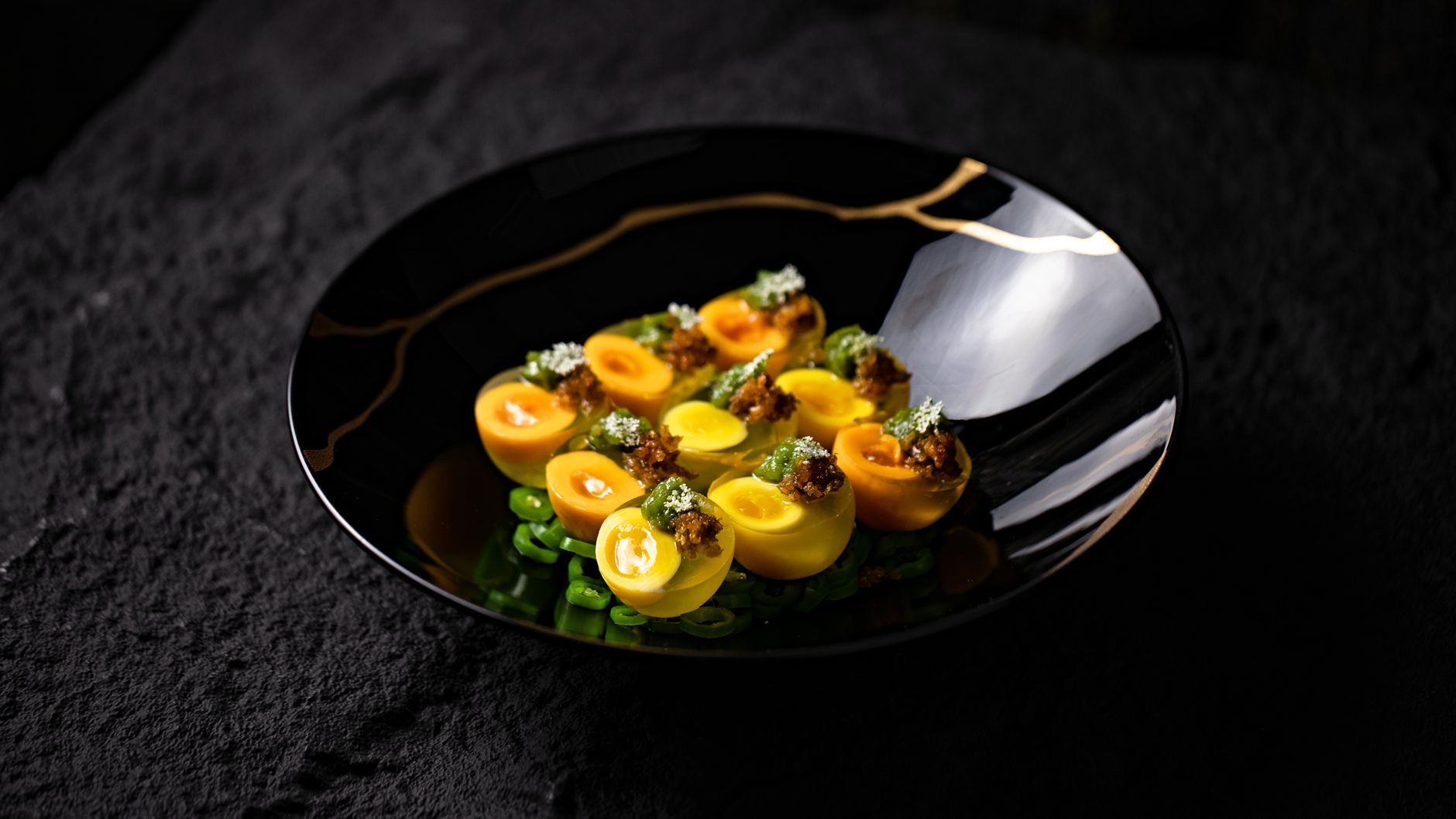 Assiette dressée, produits de saison